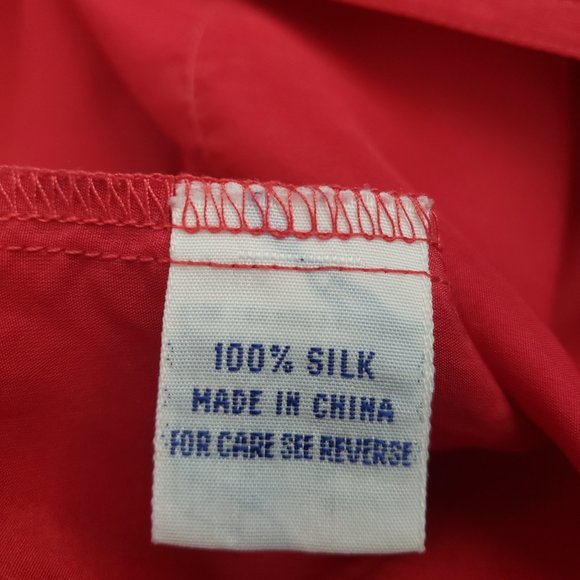 Vintage Silk Oversized Sail Away for Royal Cruise Line Red Shirt - Picture 8 of 9